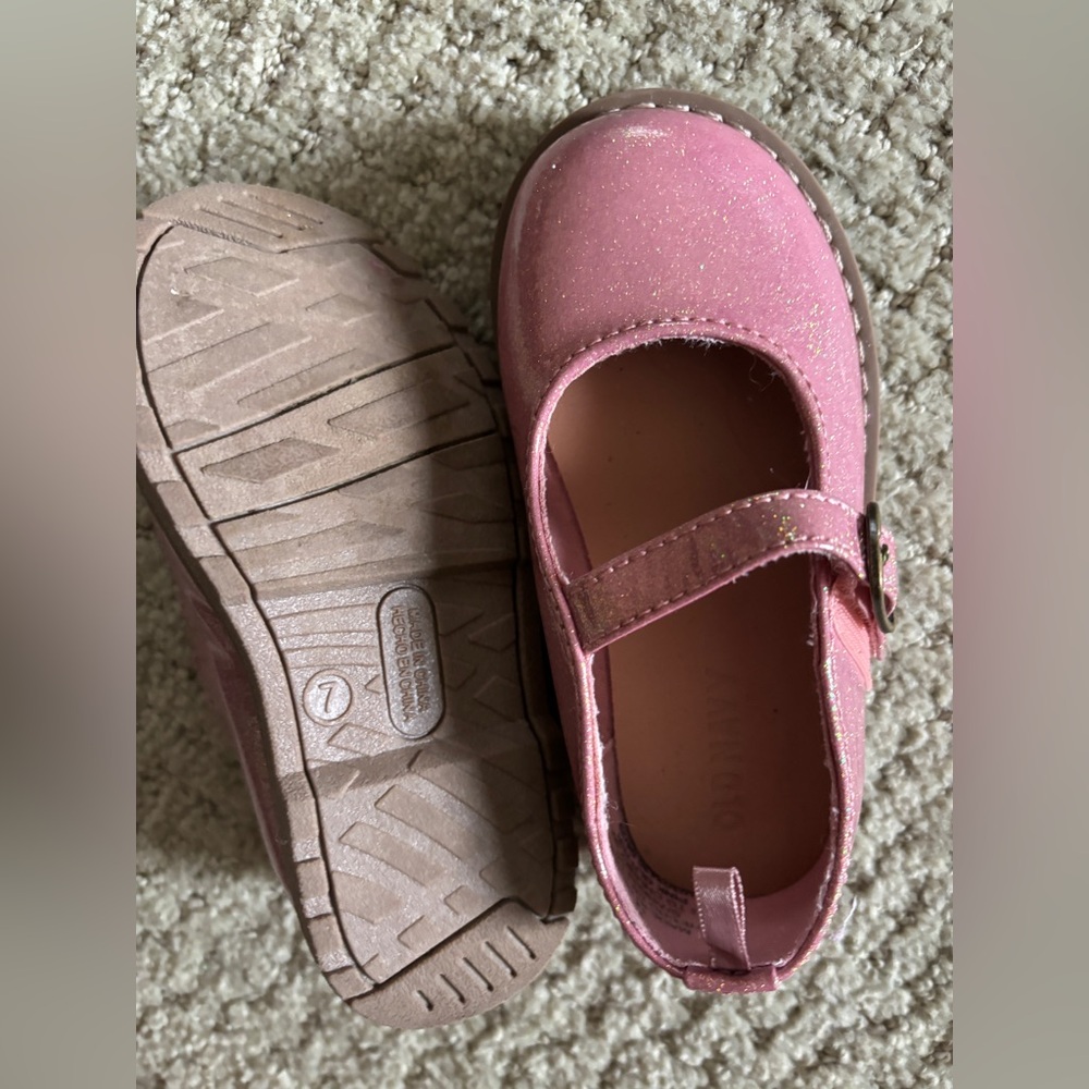 Sparkly Pink Mary Jane Style Shoes